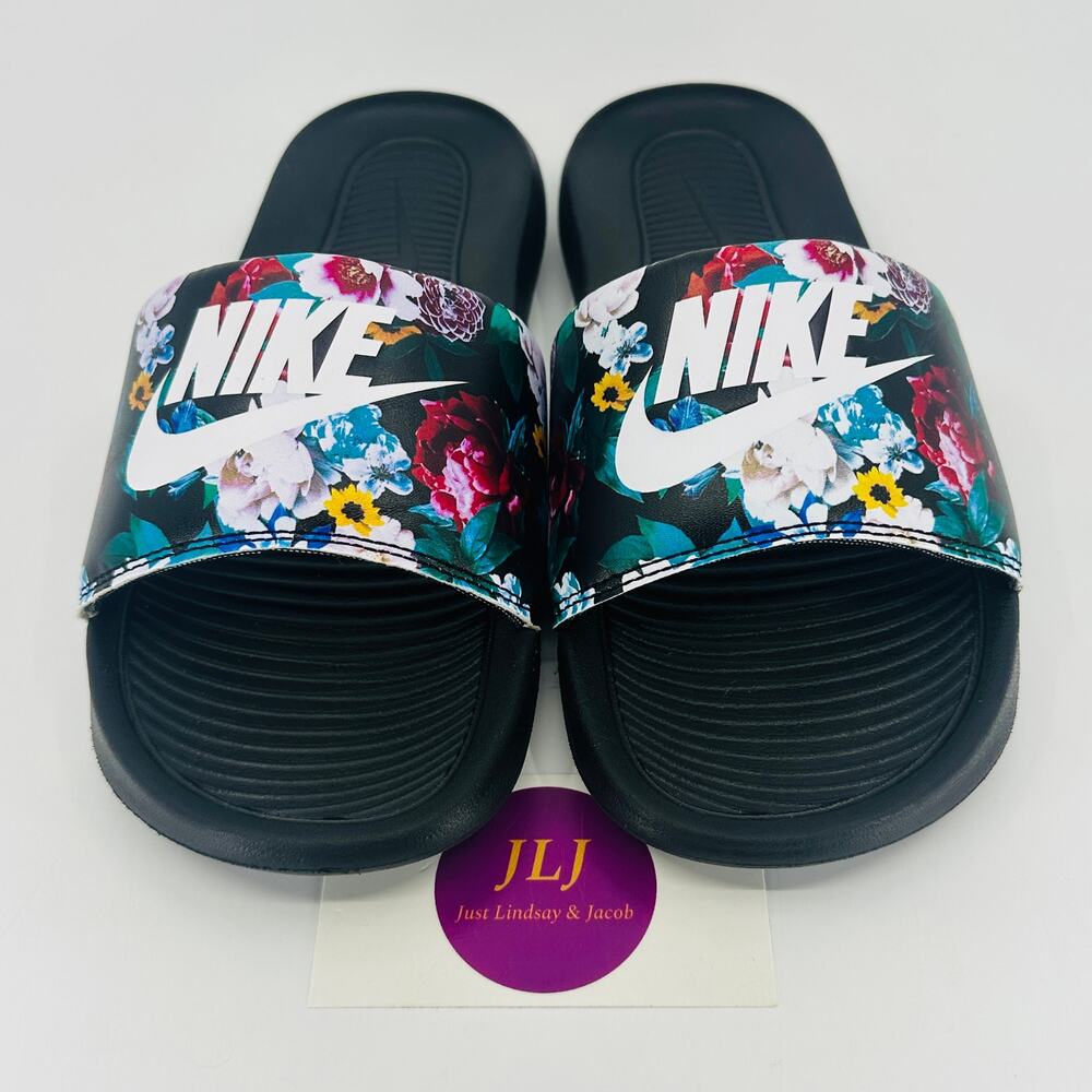 Nike Women's Victori One Printed Slide Sandals 'Floral Print' CN9676-001 Size 7